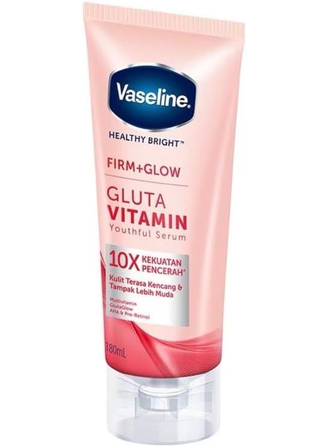 Vaseline Healthy Bright Firm +Glow Gluta Vitamin Youthful Body Serum 180ml - Image 1